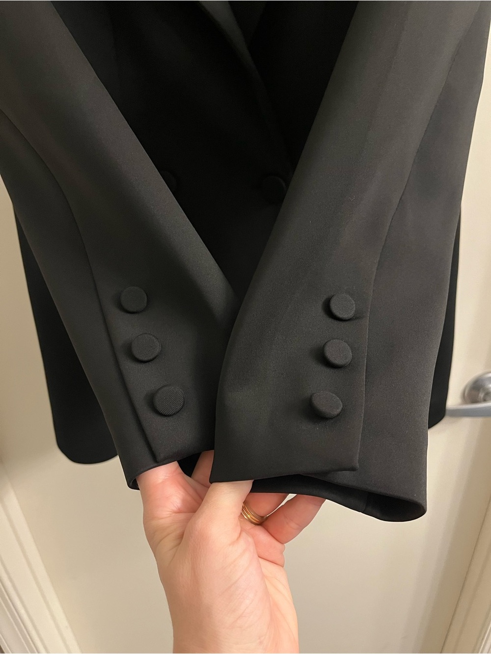 Good American Black Scuba Blazer Jacket Medium - Picture 5 of 12